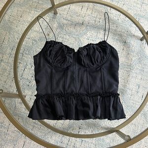 En Saison Black Raina Bustier Top